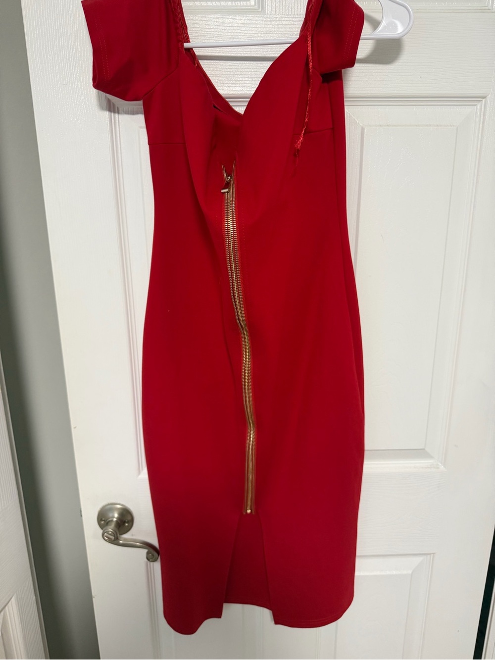 Akira Red Zip-Front Women’s Dress